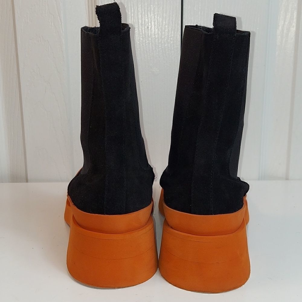 Andre Assous Suede Platform Chelsea Boots Sz 37 - Picture 5 of 8